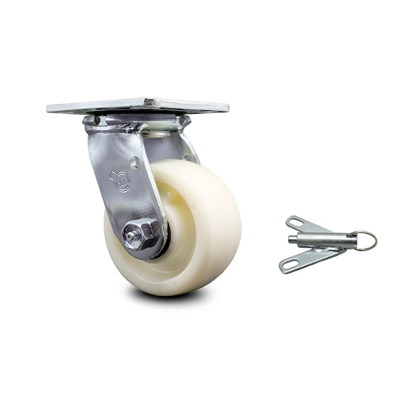 4 Inch Nylon Swivel Caster with Ball Bearing and Swivel Lock